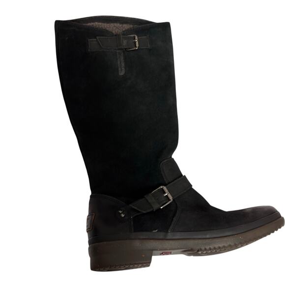 UGG WOMEN'S THOMSEN TALL BLACK WINTER BOOTS SIZE USA 8.5 NO BOX - Picture 3 of 5